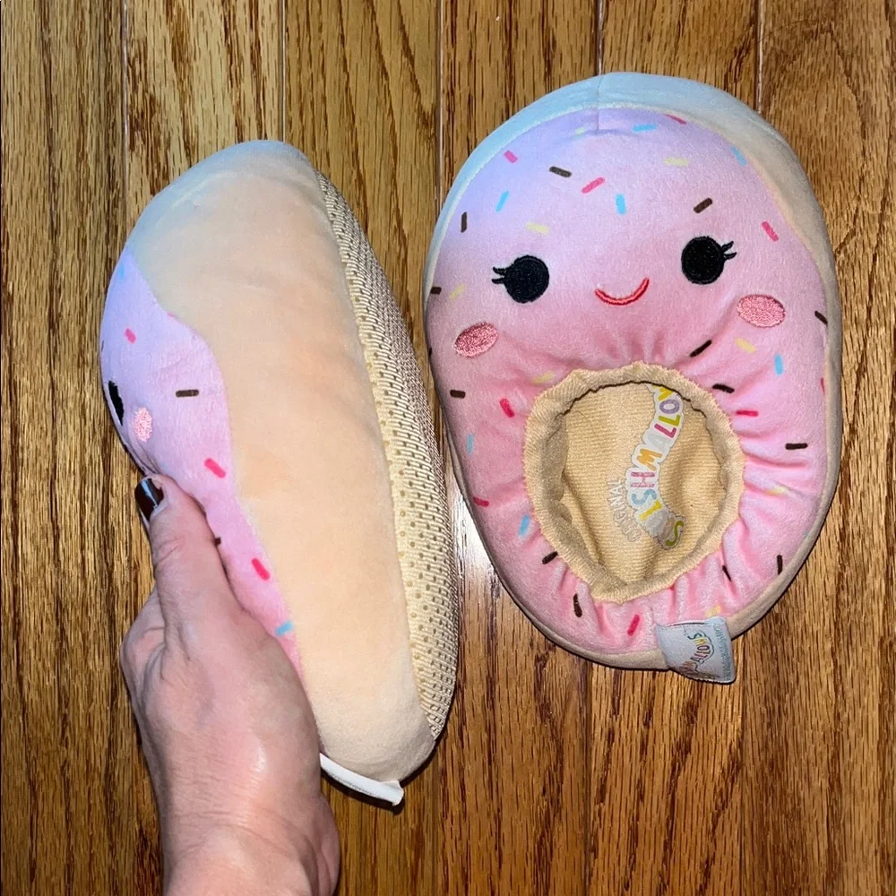 Squishmallows Pink Donut Kids Slippers